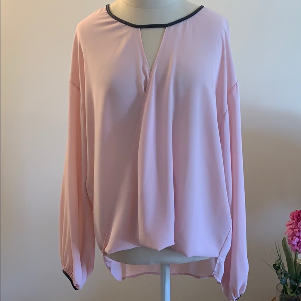 {Cache} Light Pink Sheer Blouse